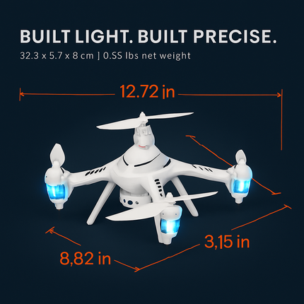 4.5 Ch 6 Axis Gyro 6 Motor 2.4Ghz RC WIFI FPV Quadcopter with HD Camera