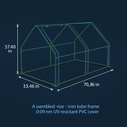 Portable Mini Greenhouse With Roll-Up Zipper Doors