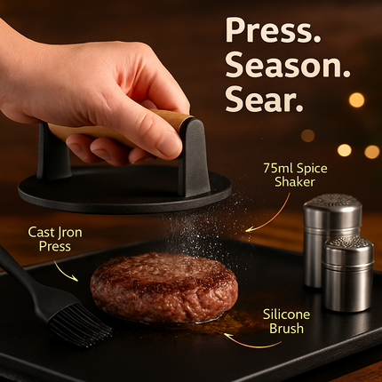Griddle Accessories Kit with Spatulas & Press