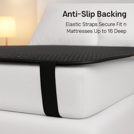 Grounding Mat for Bed with 15ft Cord – Sleep & Pain Relief