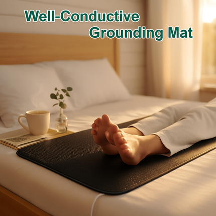 Grounding Mat for Bed with 15ft Cord – Sleep & Pain Relief