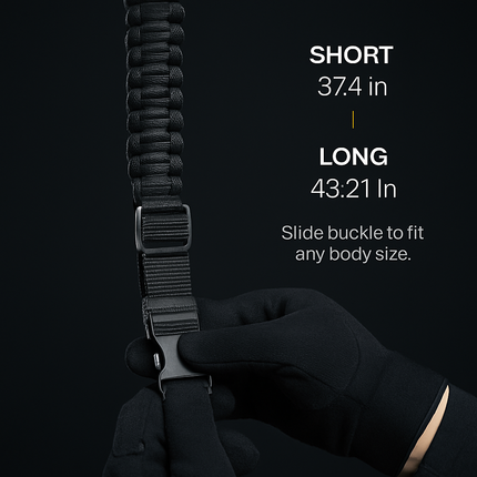 Paracord Sling with Dual-Point 360° Swivel Rotating Latches