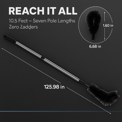 Gutter Cleaning Brush with Telescoping Handle – 10.5ft Reach