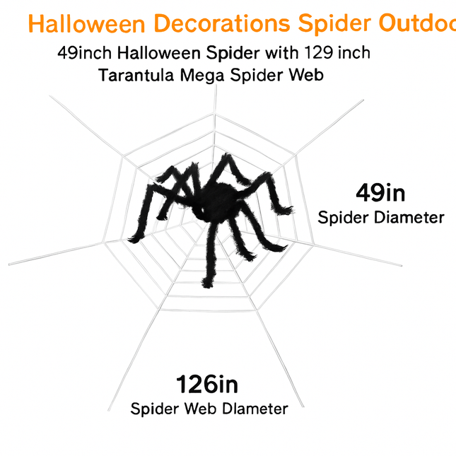 Giant Halloween Spider Decoration Outdoor