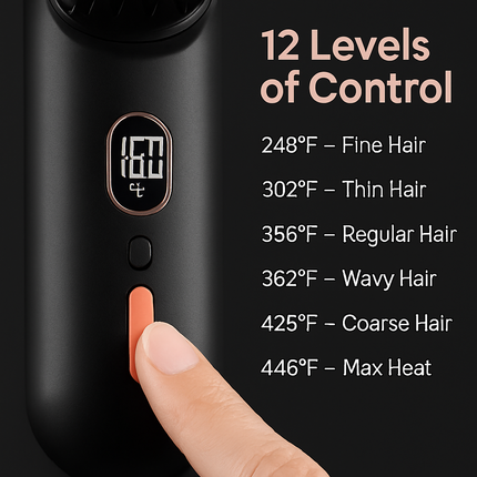 Cordless Hair Straightener Brush with Negative Ions