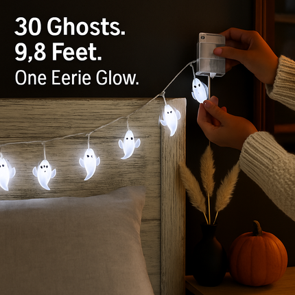 Halloween Ghost String Lights for Parties and Home Decor