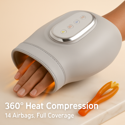 Hand Massager With Heat Compression Cordless Hand Massager for Arthritis Carpal Tunnel with 3 Modes 3 Heat Levels 5 Intensity Levels Disposable Gloves
