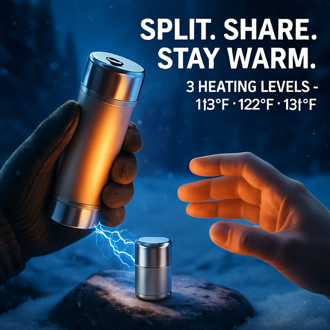 Split-Magnetic Hand Warmer & Portable Power Bank