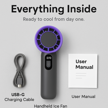 Handheld Fan with Ice Cooler: Powerful Portable Cooling