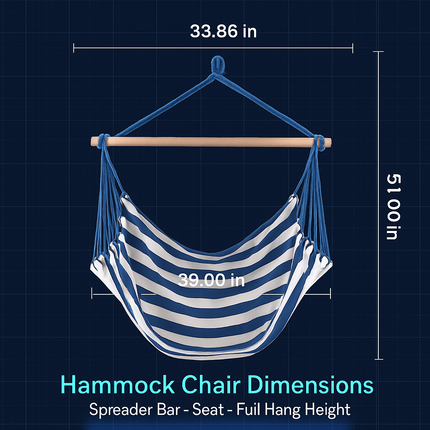 Hammock Hanging Chair Canvas Porch Patio Swing Seat