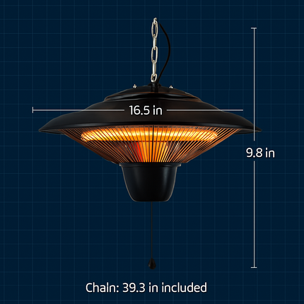 Hanging Patio Heater for Outdoor Use – 1500W