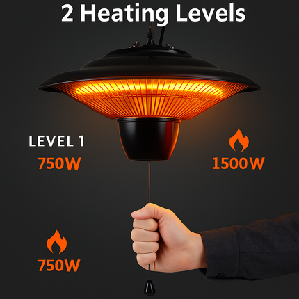 Hanging Patio Heater for Outdoor Use – 1500W