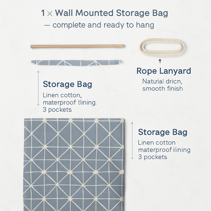 Wall-Mounted Storage Bag for Door and Closet Organizer