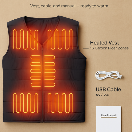 Heat Jacket Vest for Winter Outdoor Wear