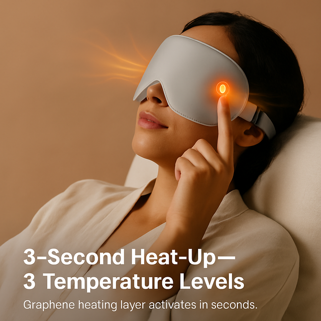 Cordless Silk Eye Mask for Dry Eyes - Comfortable Warmt