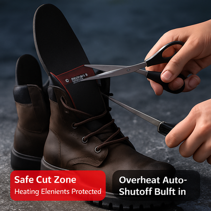Heated Insoles with Adjustable Temperature for Outdoors