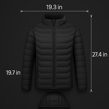 Heated Jacket - Lightweight Hooded Coat for Winter Warmth