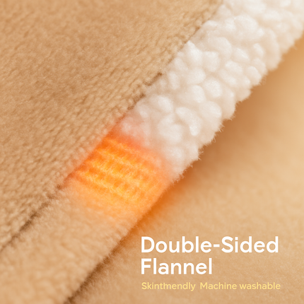 Wearable Heated Throw Blanket Double-Sided Flannel Portable Electric Heating Hoodie For Women Men Machine Washable 3 Heating Levels Battery Operated