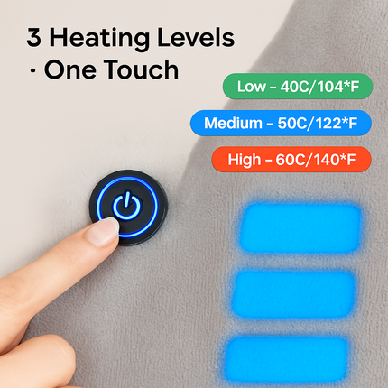 Wearable Heated Throw Blanket Double-Sided Flannel Portable Electric Heating Hoodie For Women Men Machine Washable 3 Heating Levels Battery Operated