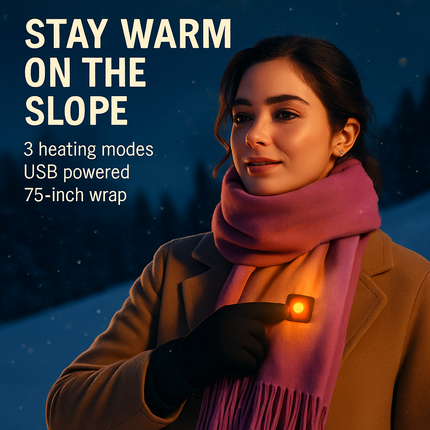 Electric Heated Scarf for Winter Warmth & Comfort