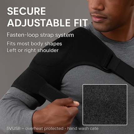 Heated Shoulder Brace with 3-Level Heating for Pain Relief