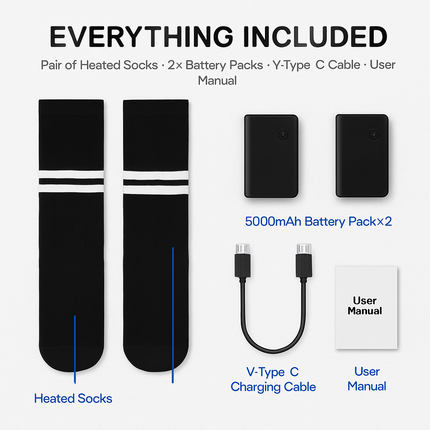 Heated Socks with APP Control and Battery Pack