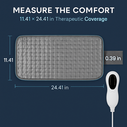 Electric Heating Pad with Adjustable Temperature & Timer