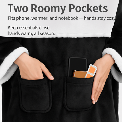 Hoodie Blanket Wrap: Cozy Wearable Robe with Pockets