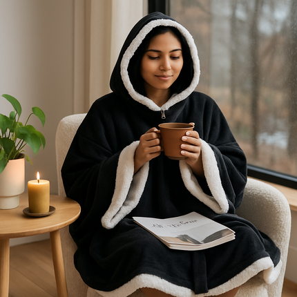 Hoodie Blanket Wrap: Cozy Wearable Robe with Pockets