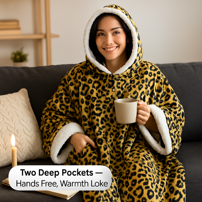 Hoodie Blanket Wrap: Cozy Wearable Robe with Pockets