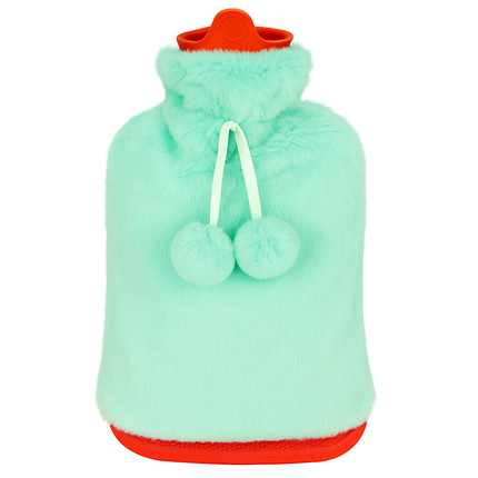 Plush-Cover 2L Hot Water Bottle for Pain Relief & Comfort