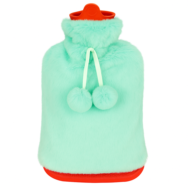 Plush-Cover 2L Hot Water Bottle for Pain Relief & Comfort