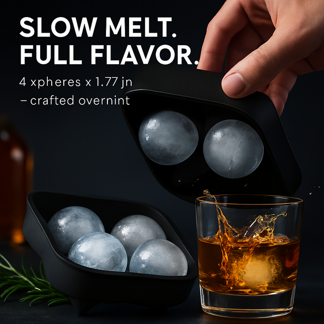 Sphere Ice Ball Maker Mold Silicone Ice Tray