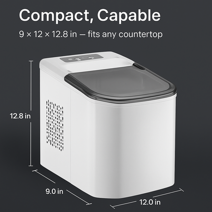 Countertop Ice Maker with Bullet Ice for Home & Office