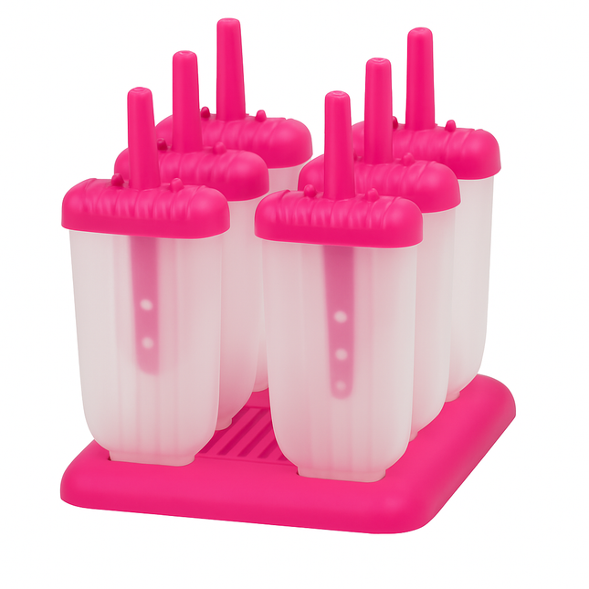 Popsicle Molds 6-Cavity Reusable Ice Pop Maker