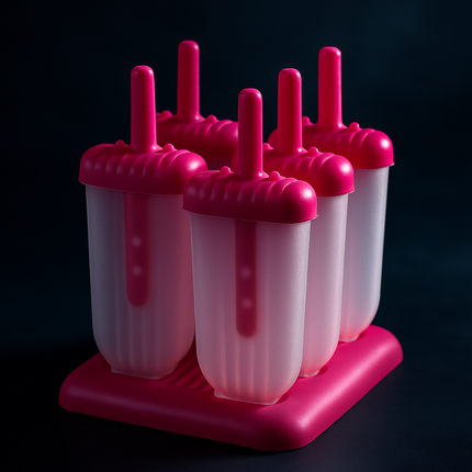 Popsicle Molds 6-Cavity Reusable Ice Pop Maker