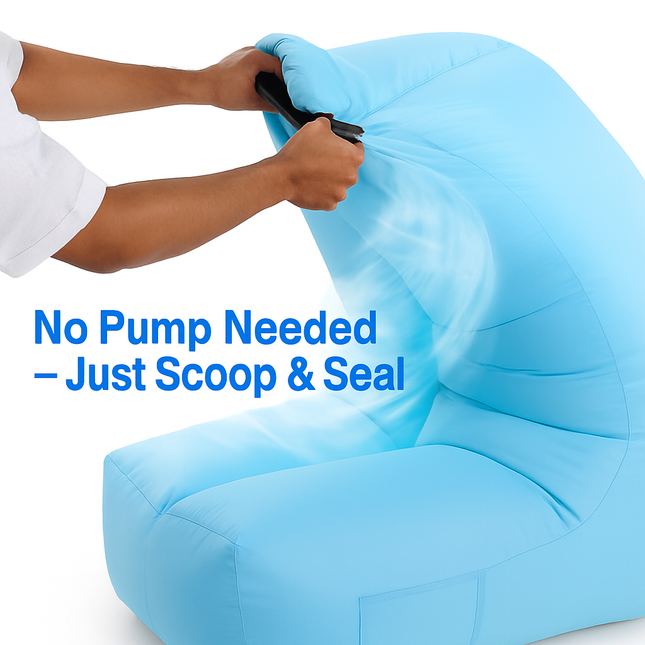 Inflatable Lounger Air Sofa Chair Couch w/ Portable Organizing Bag Waterproof Anti-Leaking for Backyard Lakeside Beach Traveling Camping Picnics