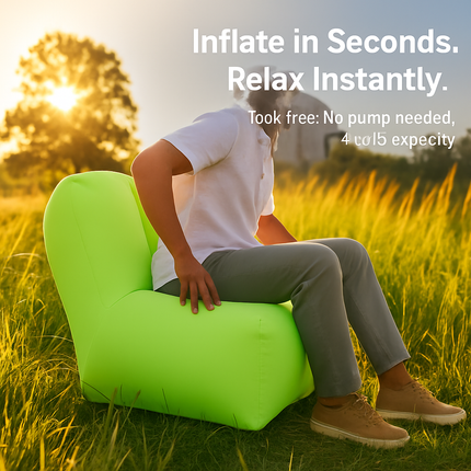 Inflatable Lounger Air Sofa Chair Couch w/ Portable Organizing Bag Waterproof Anti-Leaking for Backyard Lakeside Beach Traveling Camping Picnics