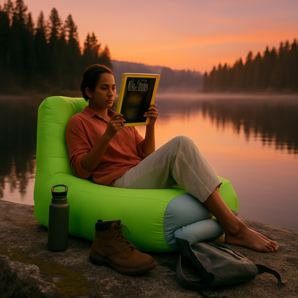 Inflatable Lounger Air Sofa Chair Couch w/ Portable Organizing Bag Waterproof Anti-Leaking for Backyard Lakeside Beach Traveling Camping Picnics