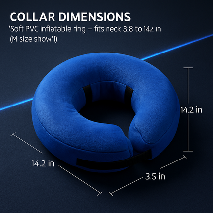 Inflatable Pet Collar for Wounds, Adjustable Comfort