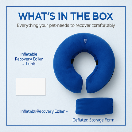 Inflatable Pet Collar for Wounds, Adjustable Comfort