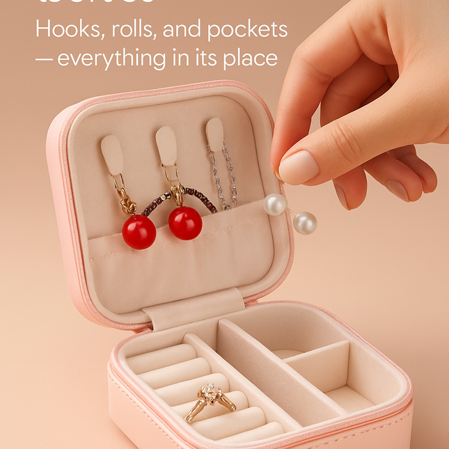 Mini Jewelry Storage Box: Portable Organizer for Rings