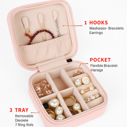 Mini Jewelry Storage Box: Portable Organizer for Rings