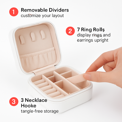 Mini Jewelry Storage Box: Portable Organizer for Rings