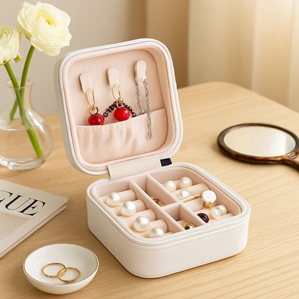 Mini Jewelry Storage Box: Portable Organizer for Rings