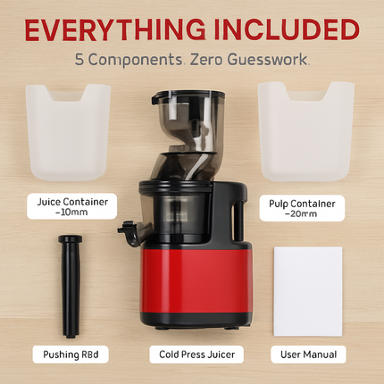 Cold Press Juicer Machine for Home Use with 2 Containers