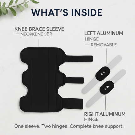 Knee Brace Open Patella with Adjustable Hinges for Sports