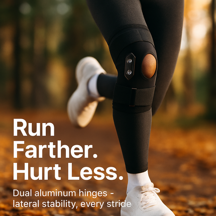 Knee Brace Open Patella with Adjustable Hinges for Sports