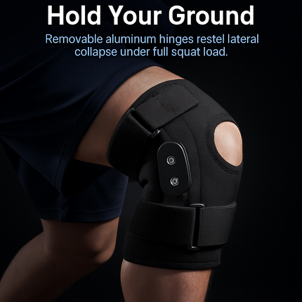 Knee Brace Open Patella with Adjustable Hinges for Sports