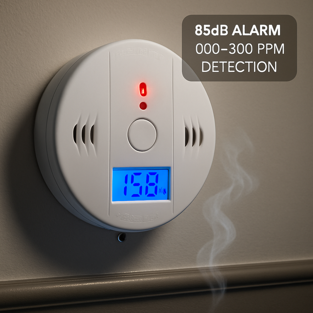 Battery Operated CO Alarm for Home Safety and Alert System